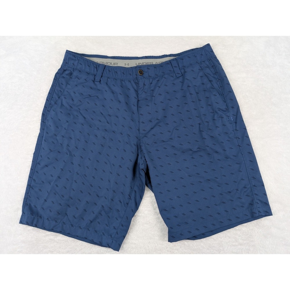 Under Armour Shorts Men's 40(act. 38) x 10" Blue Golf Match Play All Over‎ Print
